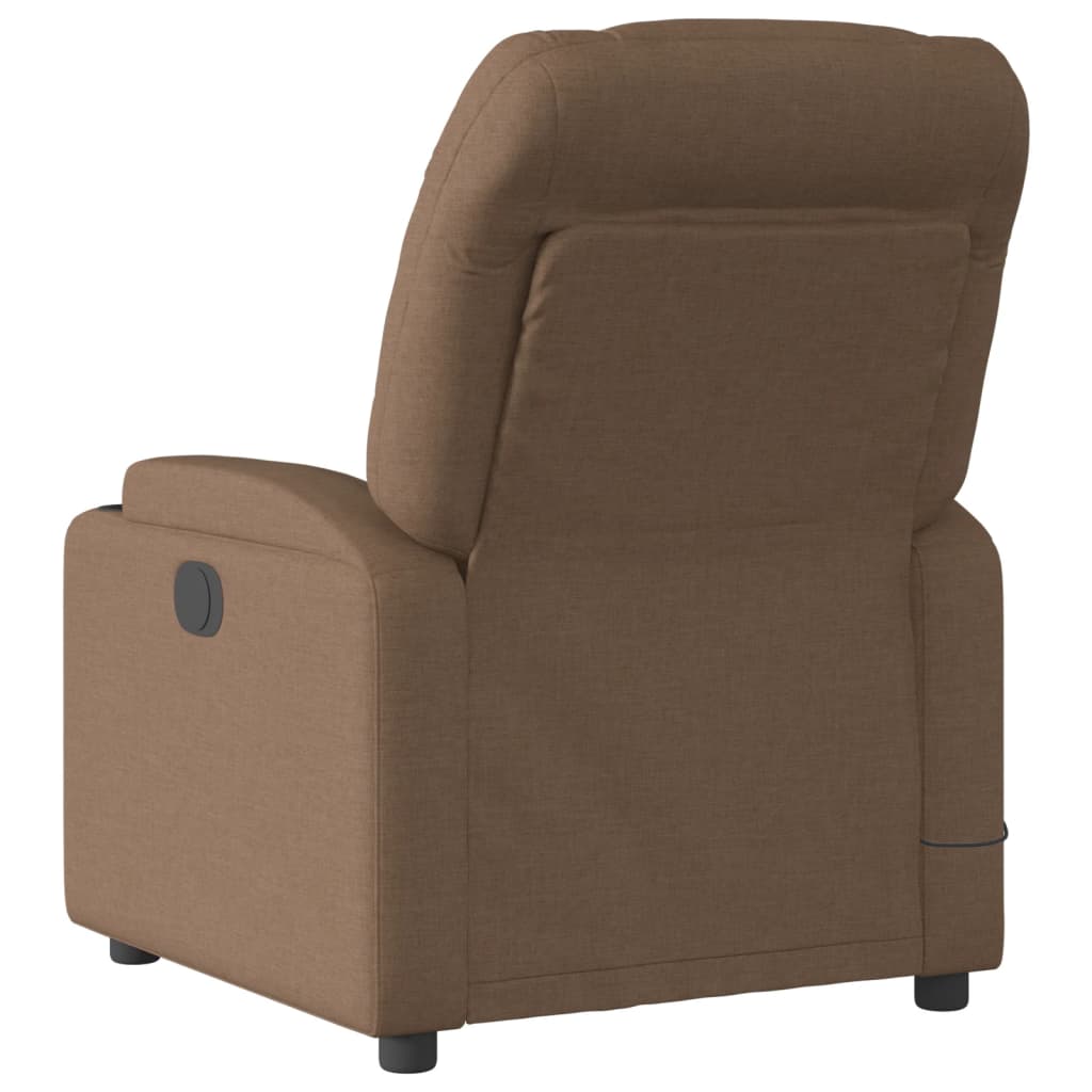 Fotoliu de masaj rabatabil, maro, material textil