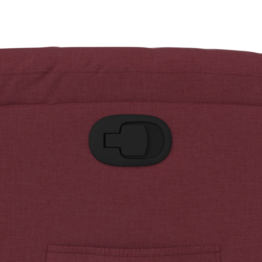 Fotoliu rabatabil, roșu vin, material textil