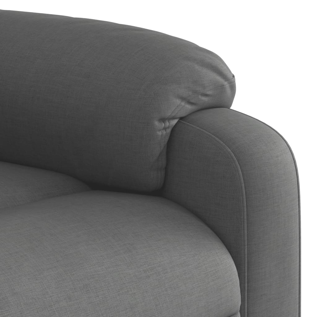 Fotoliu rabatabil, gri închis, material textil