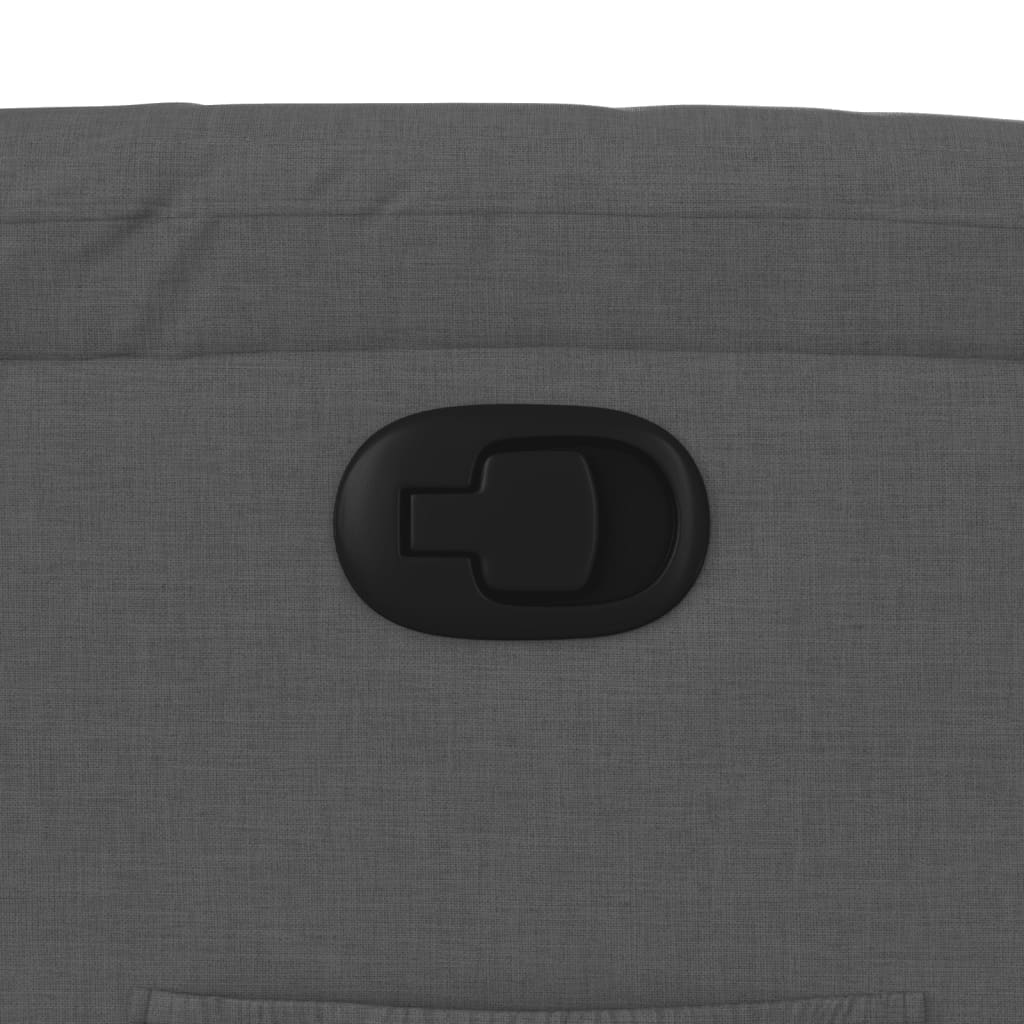 Fotoliu rabatabil, gri închis, material textil