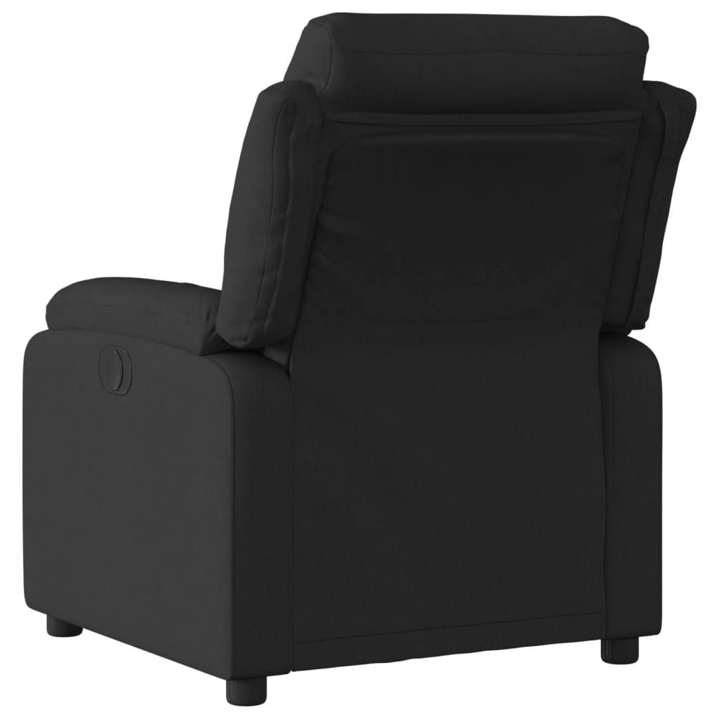Fotoliu rabatabil, negru, material textil