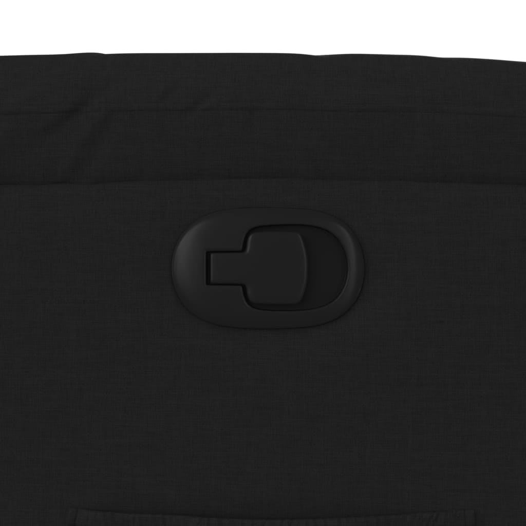 Fotoliu rabatabil, negru, material textil