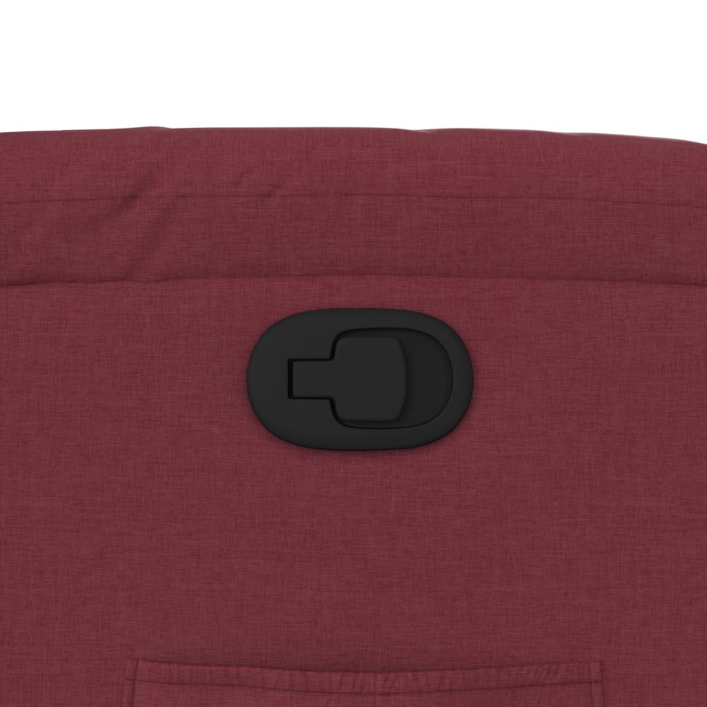 Fotoliu rabatabil, roșu vin, material textil