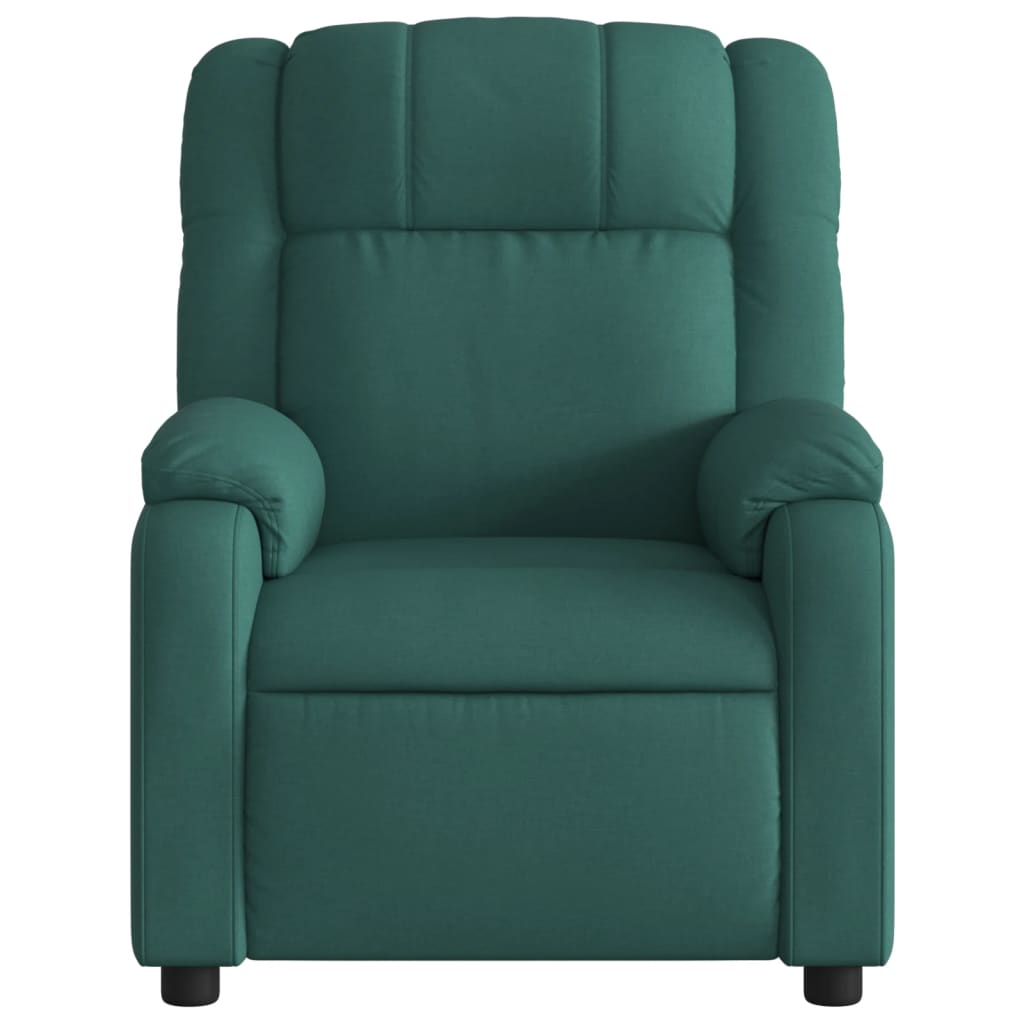 Fotoliu rabatabil, verde închis, material textil