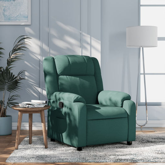 Fotoliu rabatabil, verde închis, material textil