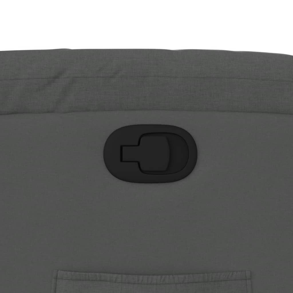 Fotoliu rabatabil, gri închis, material textil