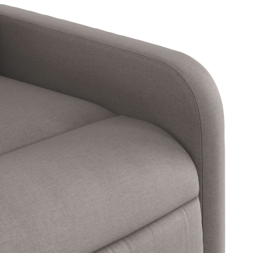 Fotoliu rabatabil electric, gri taupe, material textil