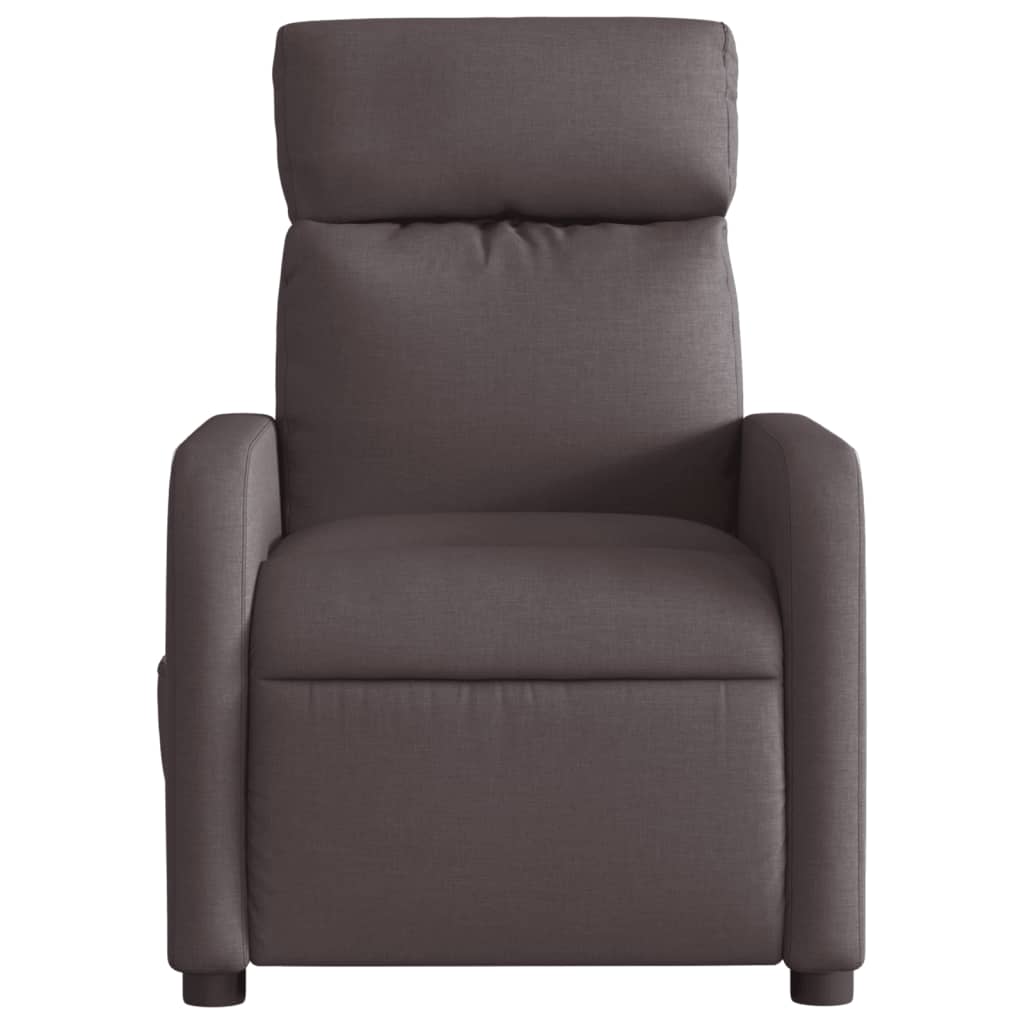 Fotoliu electric de masaj rabatabil, maro închis, textil