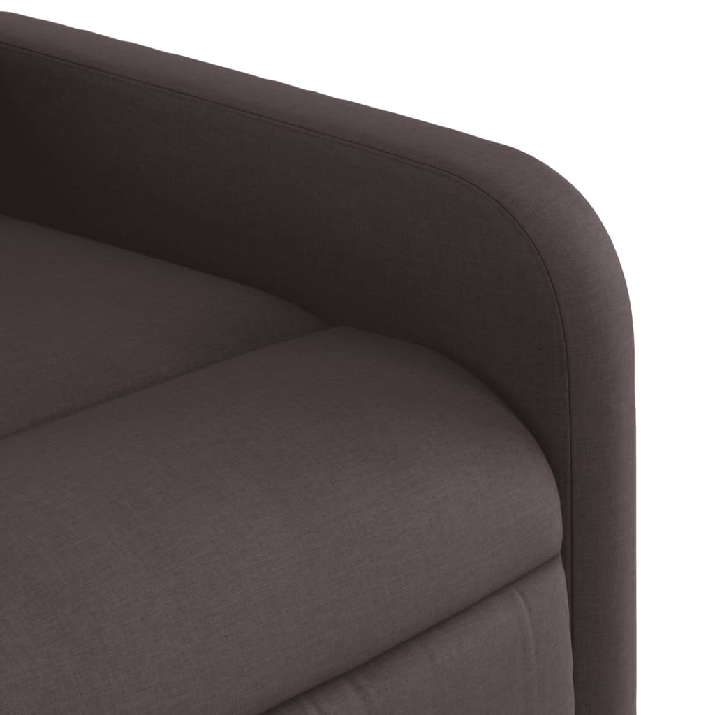 Fotoliu electric de masaj rabatabil, maro închis, textil