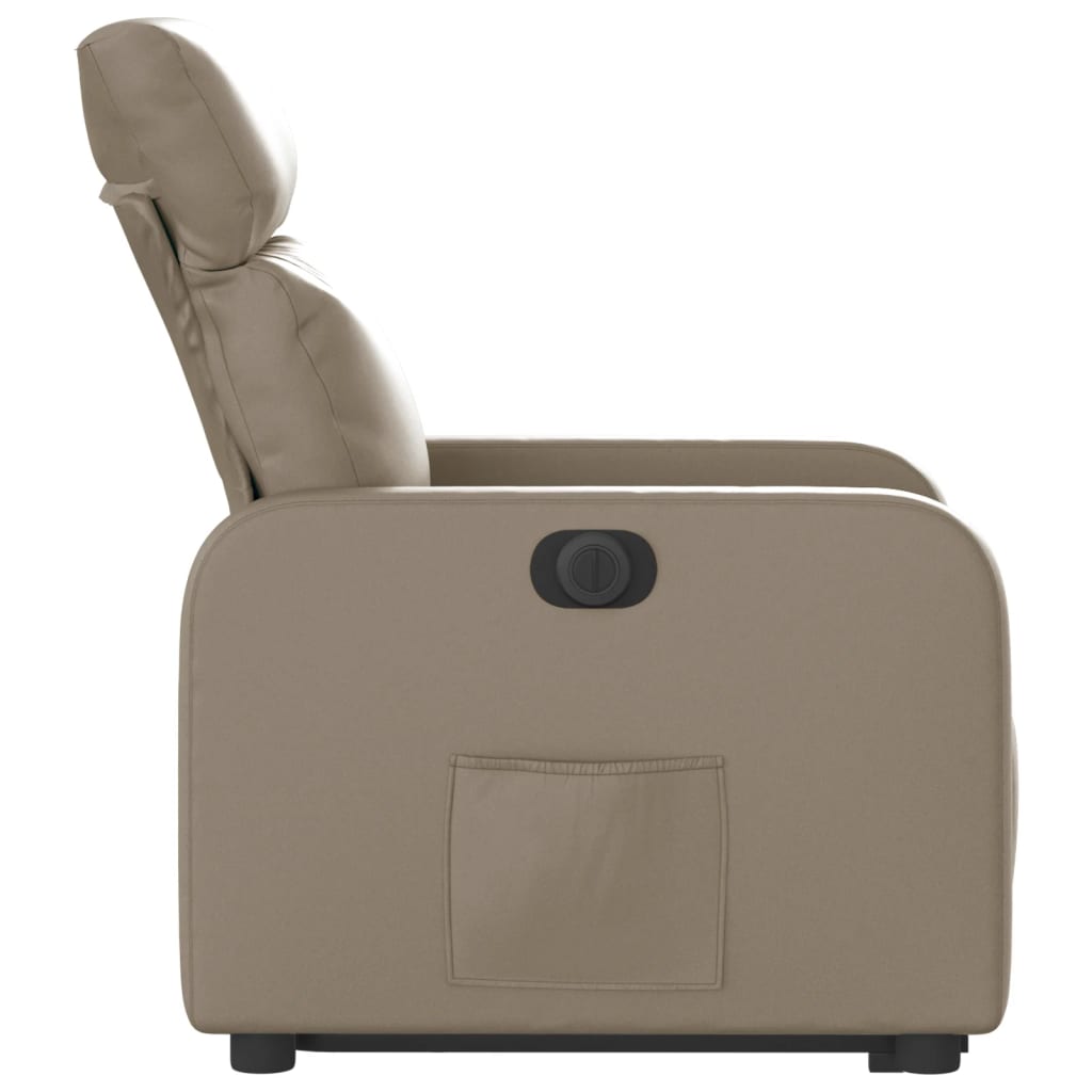 Fotoliu rabatabil electric cu ridicare, cappuccino