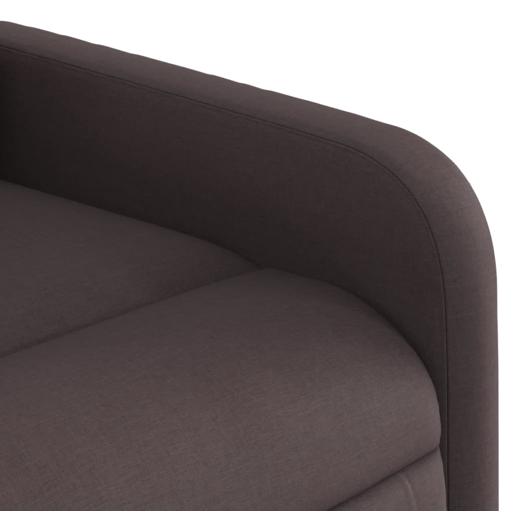 Fotoliu rabatabil electric, maro închis, material textil
