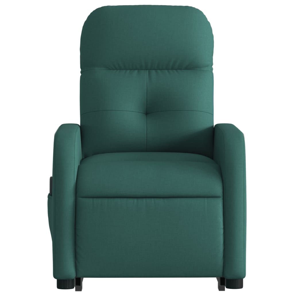Fotoliu electric masaj rabatabil / ridicare verde închis textil