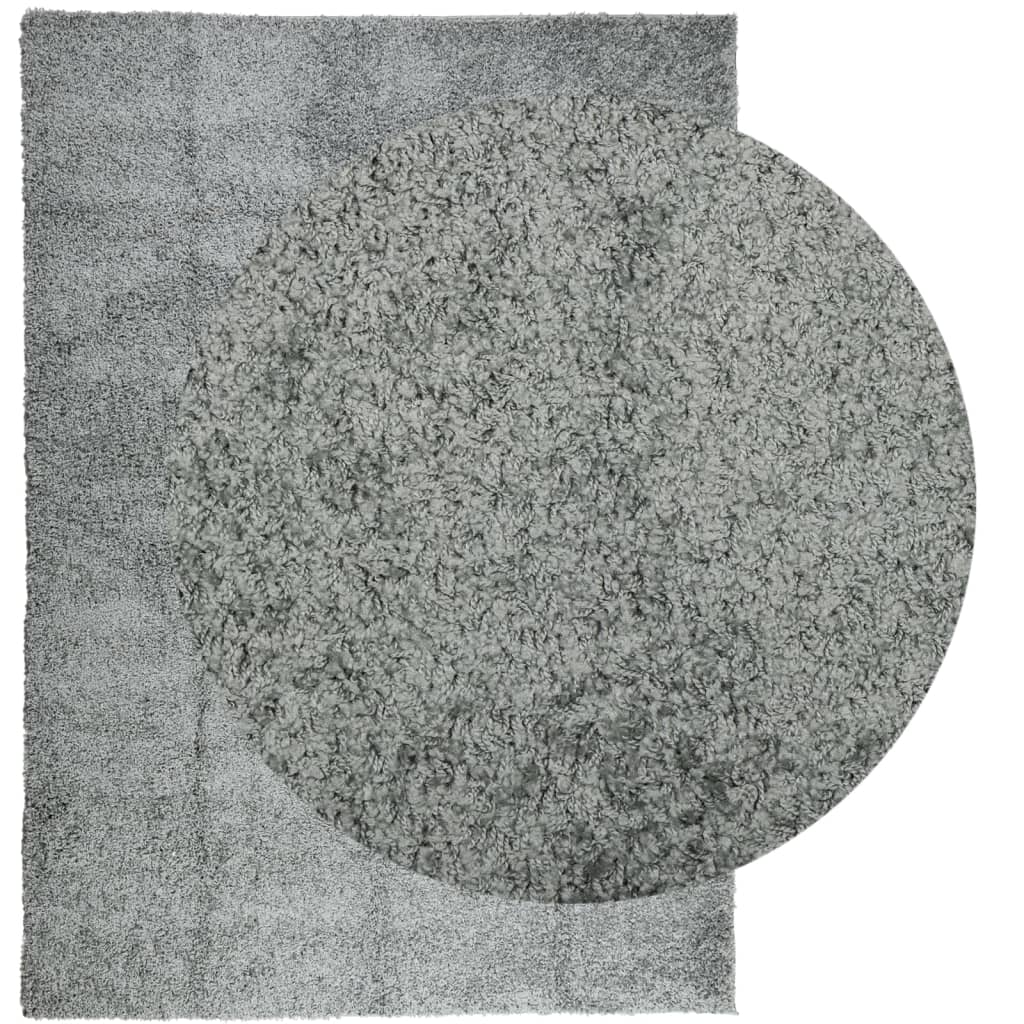 Covor pufos "PAMPLONA" cu fire înalte, verde modern, 200x280 cm