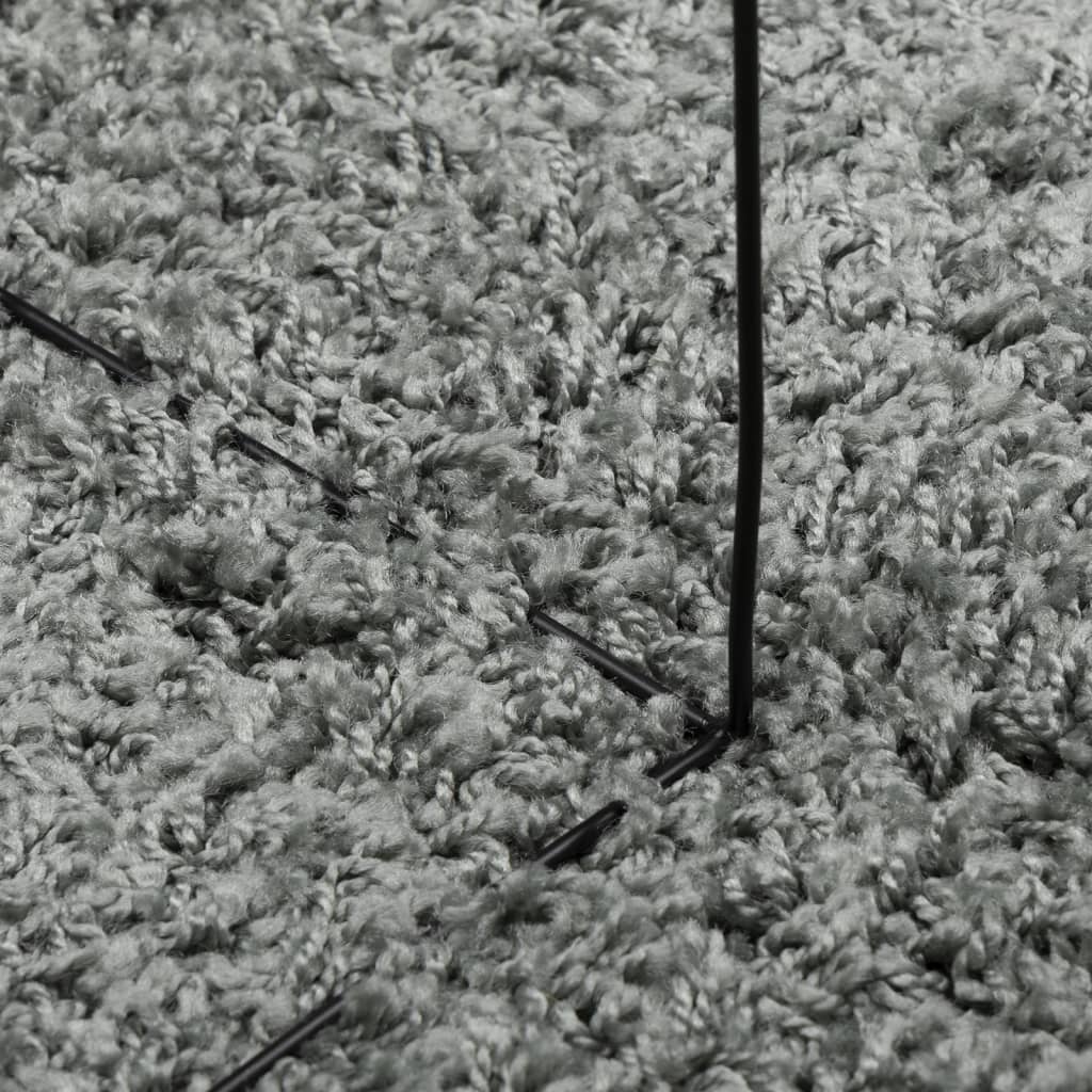 Covor pufos "PAMPLONA" cu fire înalte, verde modern, 200x280 cm