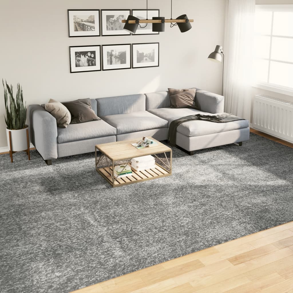 Covor pufos "PAMPLONA" cu fire înalte, verde modern, 300x400 cm
