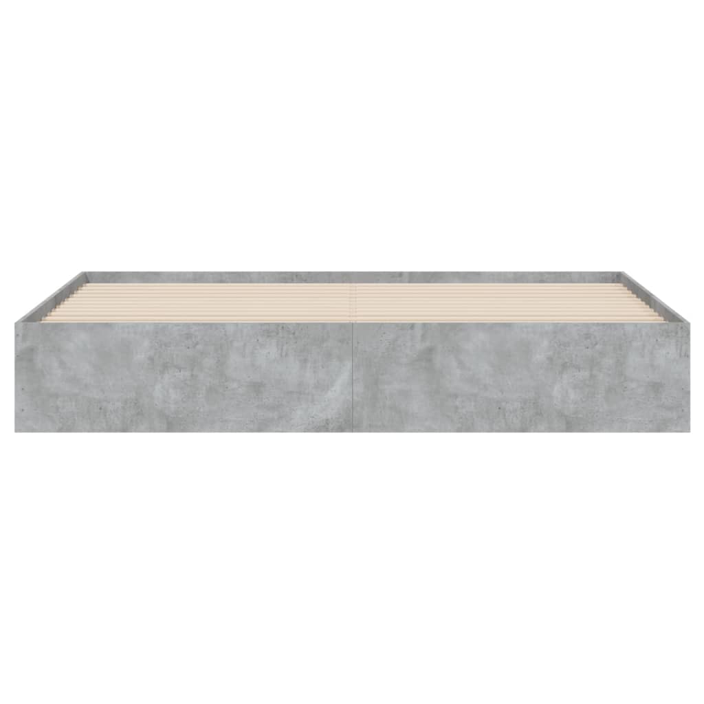 Cadru de pat cu sertare, gri beton, 180x200 cm, lemn prelucrat