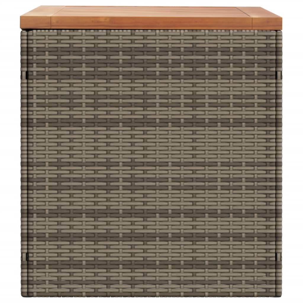 Ladă depozitare grădină gri 110x50x54 cm lemn acacia poliratan