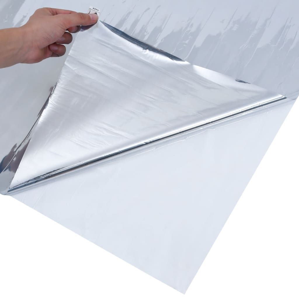 Folie solară efect reflectorizant static argintiu 45x1000cm PVC