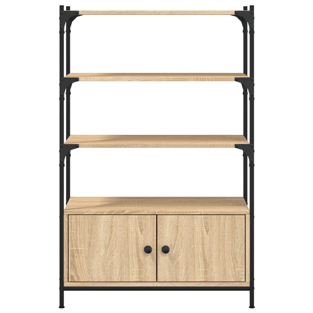 Bibliotecă 3 niveluri, stejar sonoma, 70x30x109,5 cm lemn