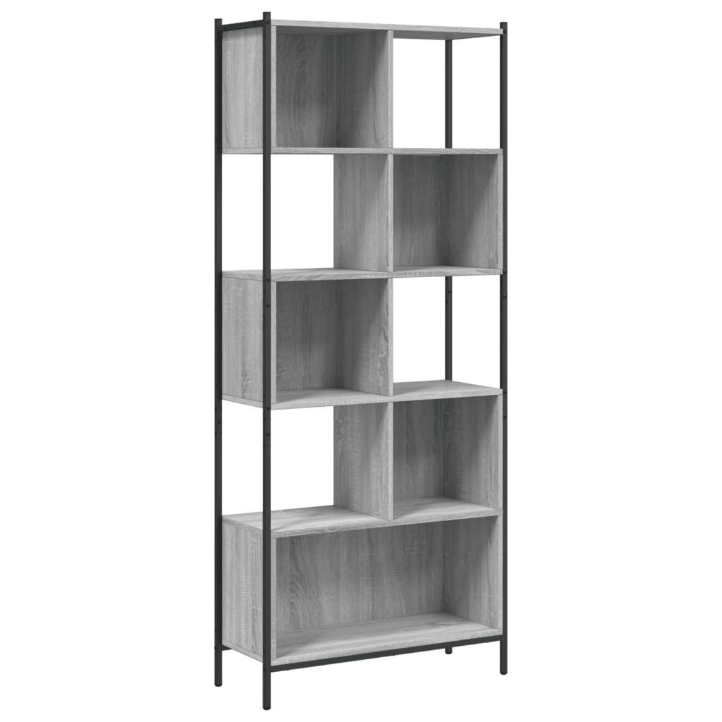 Bibliotecă, gri sonoma, 72x28x172 cm, lemn prelucrat
