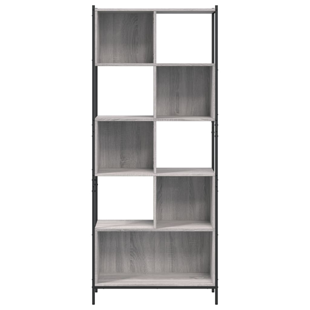 Bibliotecă, gri sonoma, 72x28x172 cm, lemn prelucrat