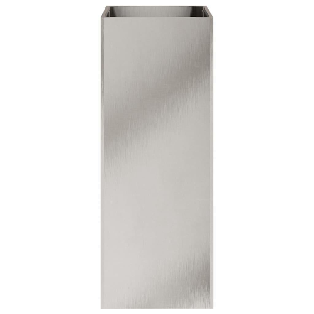 Jardinieră, argintiu, 32x29x75 cm, oțel inoxidabil