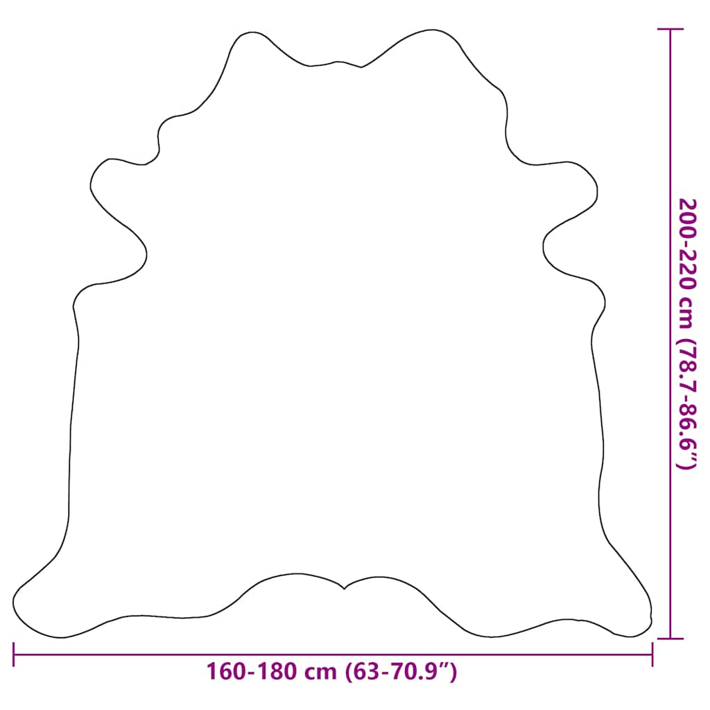 Covor, maro și alb, 180x220 cm, piele naturală de vacă