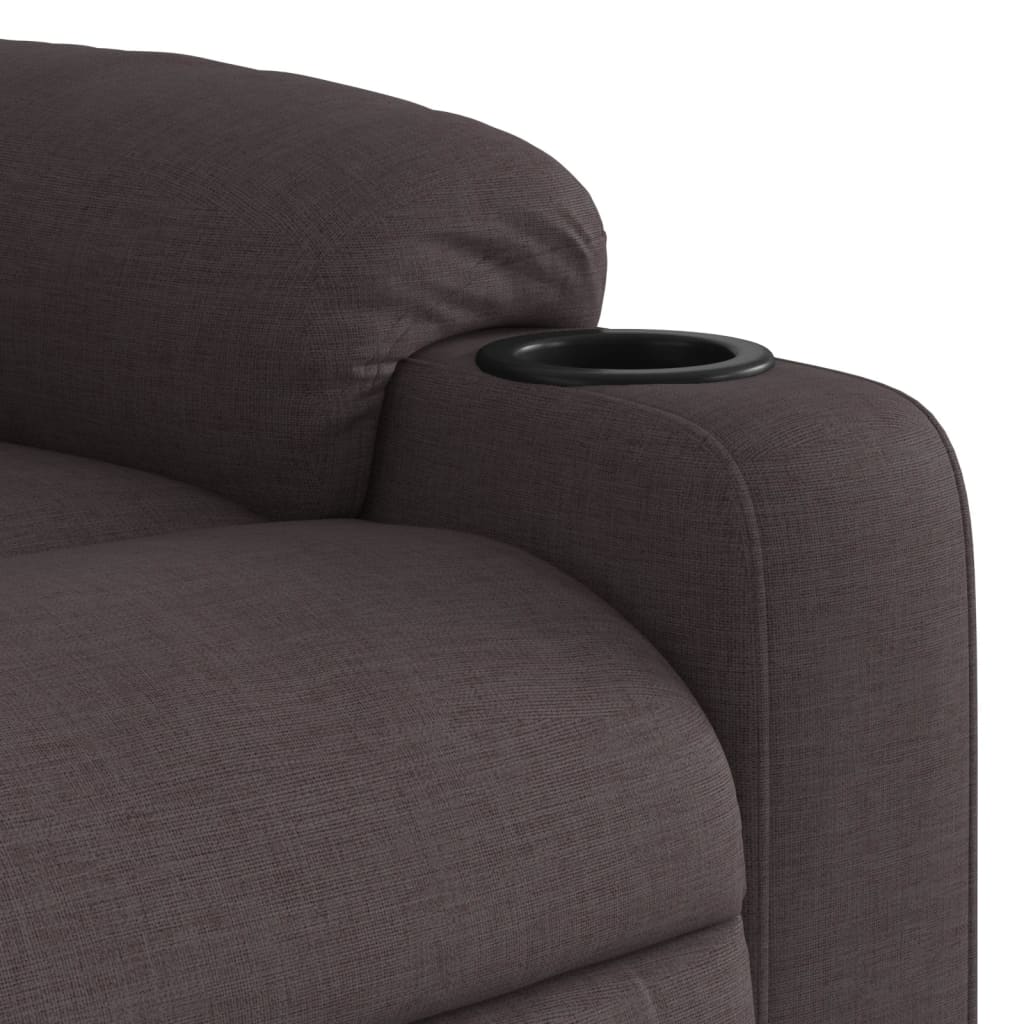 Fotoliu rabatabil, maro închis, material textil