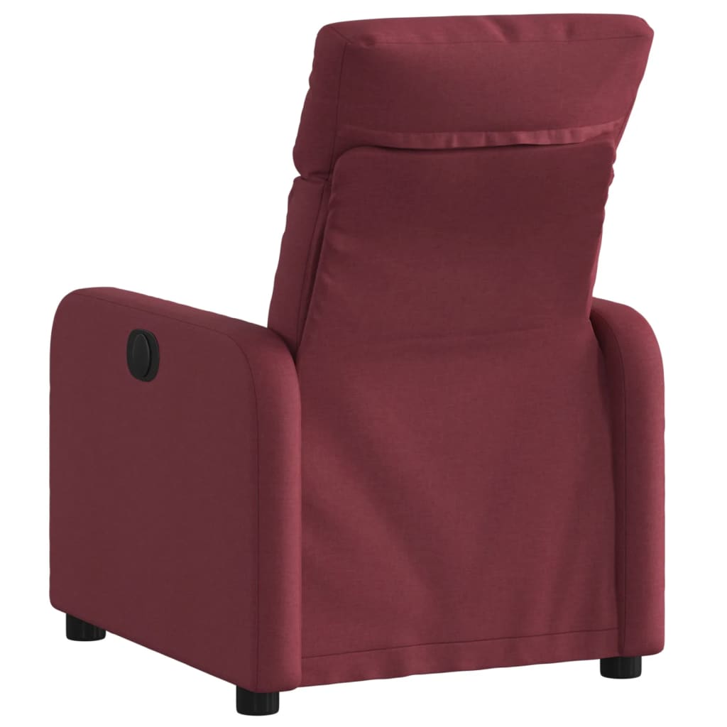 Fotoliu rabatabil, roșu vin, material textil