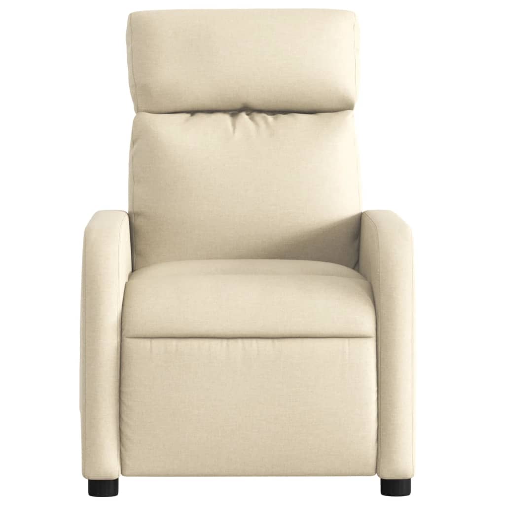 Fotoliu rabatabil, crem, material textil