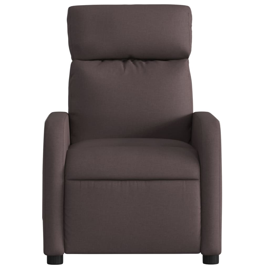 Fotoliu de masaj rabatabil, maro închis, material textil