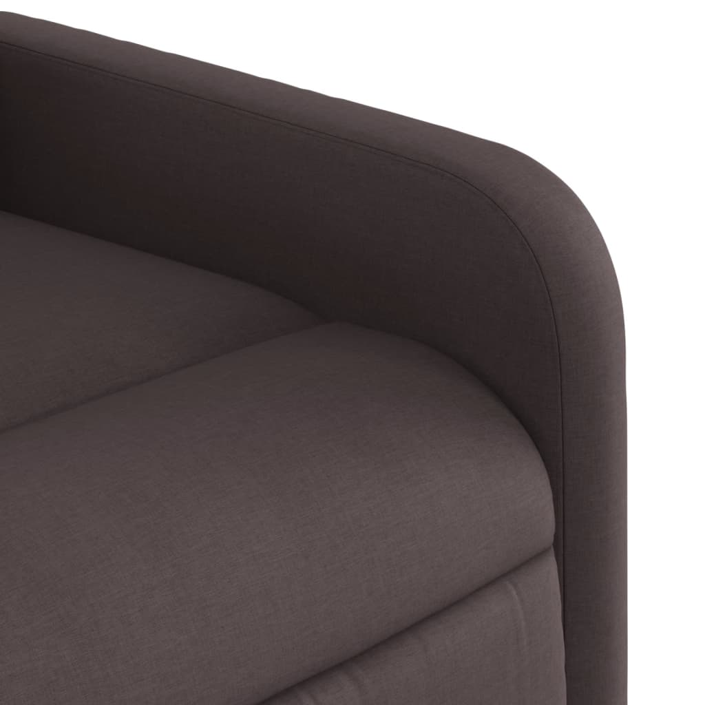 Fotoliu de masaj rabatabil, maro închis, material textil