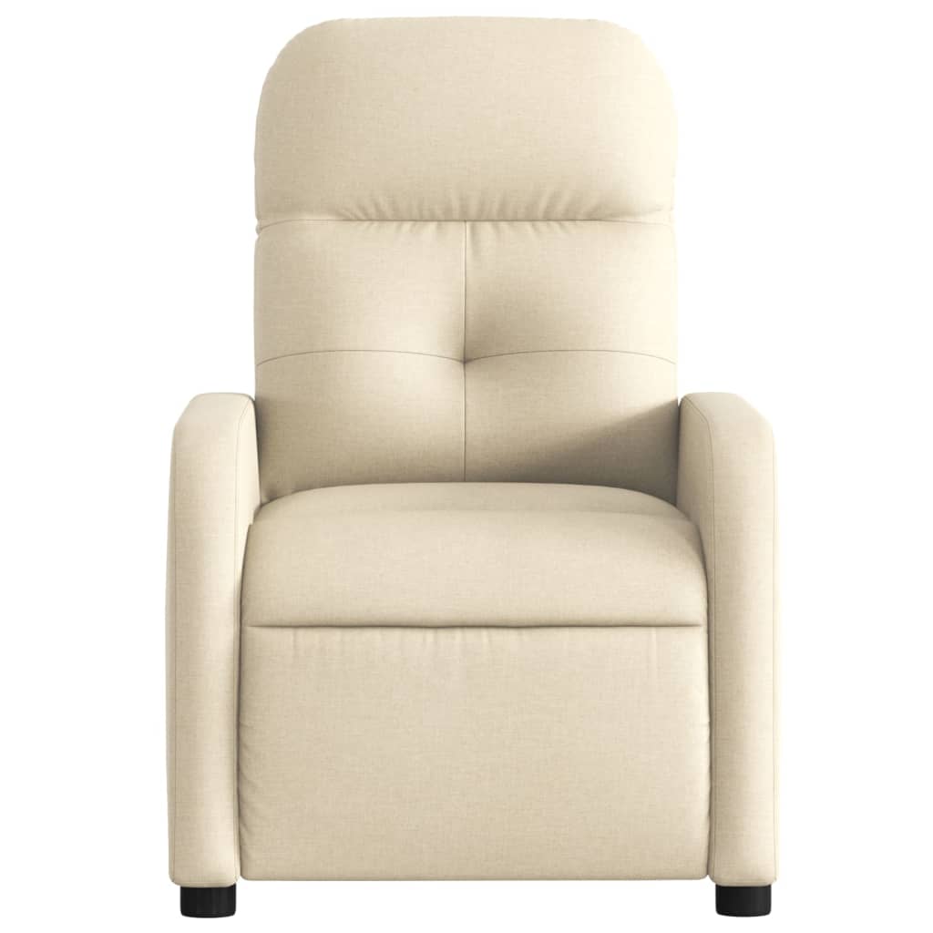 Fotoliu rabatabil, crem, material textil