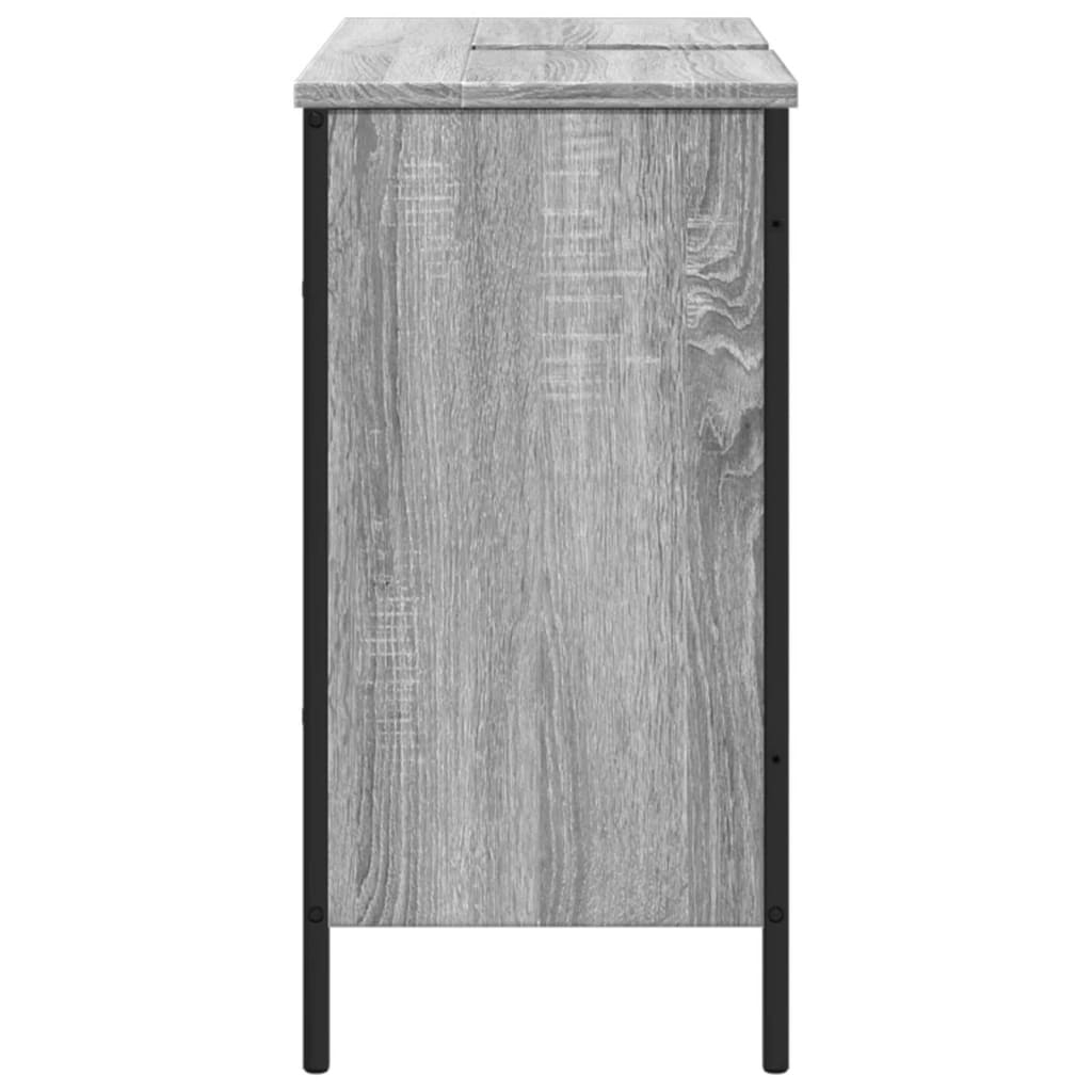Dulap chiuvetă baie, gri sonoma, 80x30x60 cm, lemn prelucrat