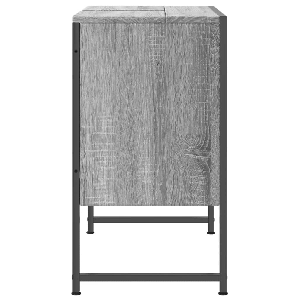 Dulap chiuvetă baie, gri sonoma, 60x33x60 cm, lemn prelucrat