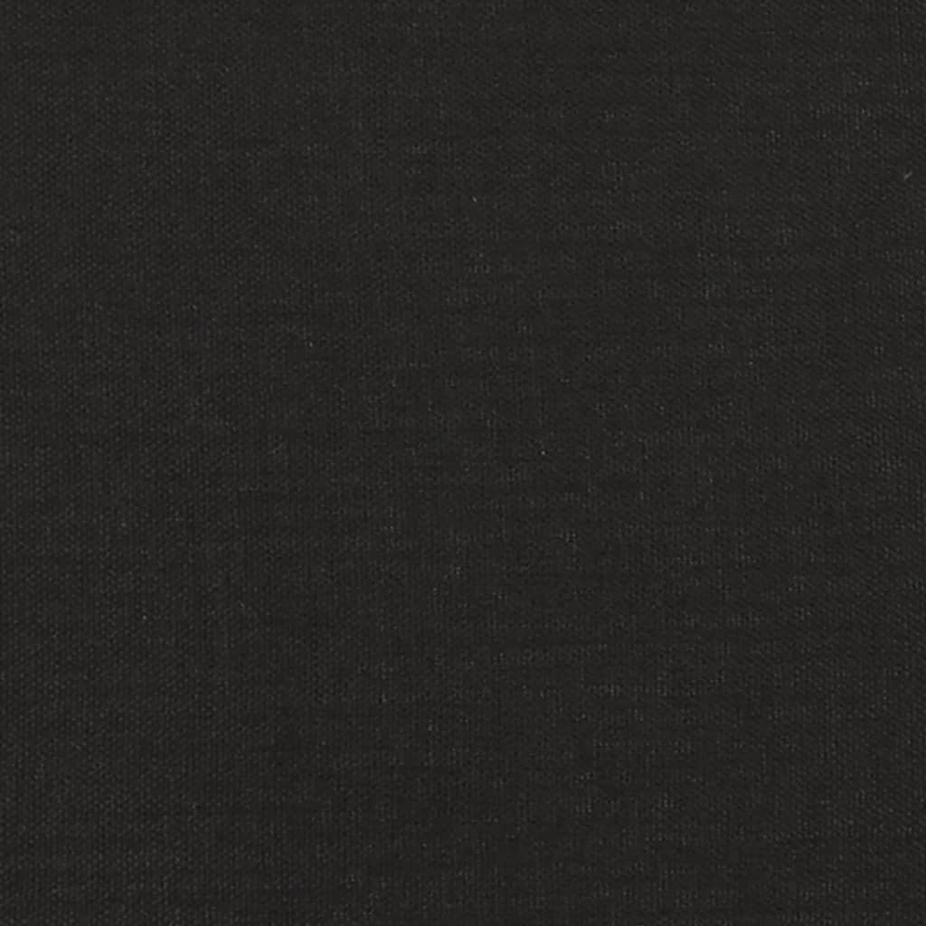 Canapea extensibilă cu 2 locuri, negru, material textil
