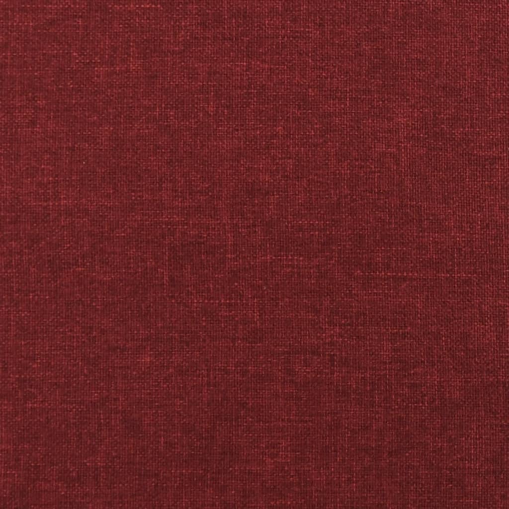 Canapea extensibilă cu 2 locuri, 2 perne, roșu vin, textil