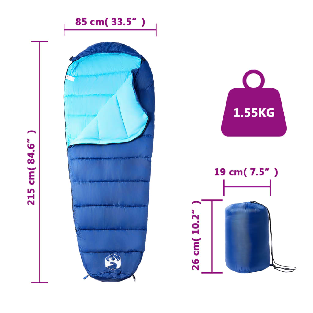 Sac de dormit tip mumie pentru adulți de camping, 3 anotimpuri