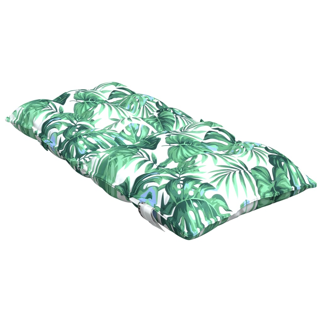 Perne de scaun spătar jos, 4 buc., model frunze, textil oxford