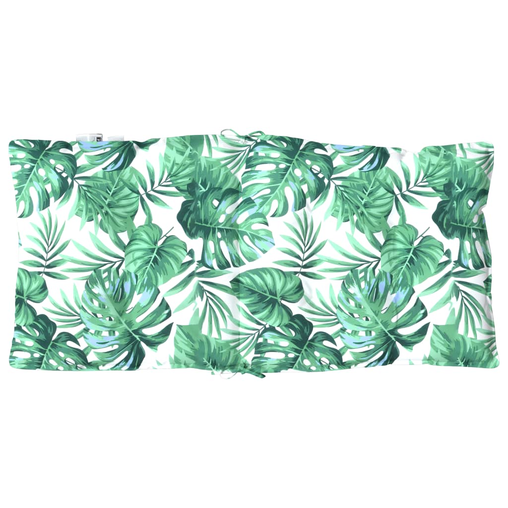 Perne de scaun spătar jos, 4 buc., model frunze, textil oxford