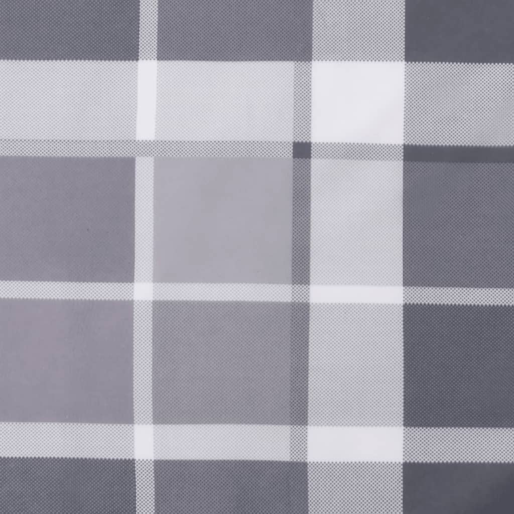 Perne scaun cu spătar mic, 4 buc., gri carouri, textil oxford