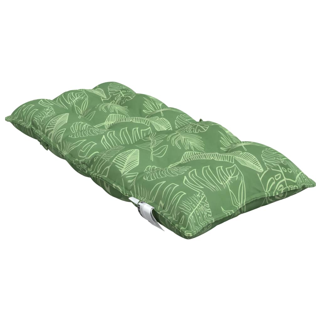 Perne de scaun spătar jos, 4 buc., model frunze, textil oxford