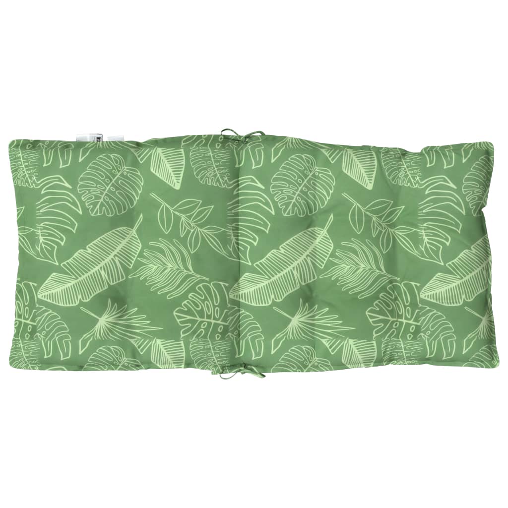 Perne de scaun spătar jos, 4 buc., model frunze, textil oxford