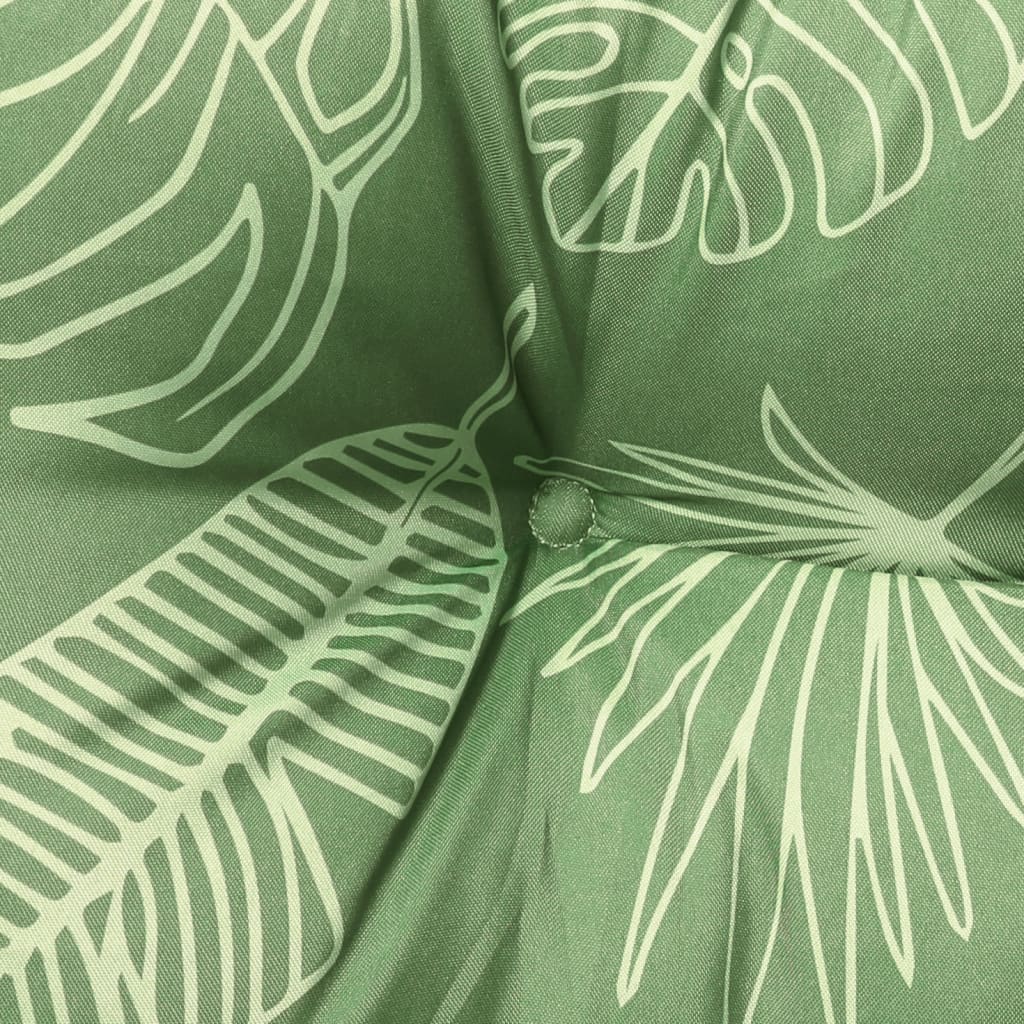 Perne de scaun spătar jos, 4 buc., model frunze, textil oxford