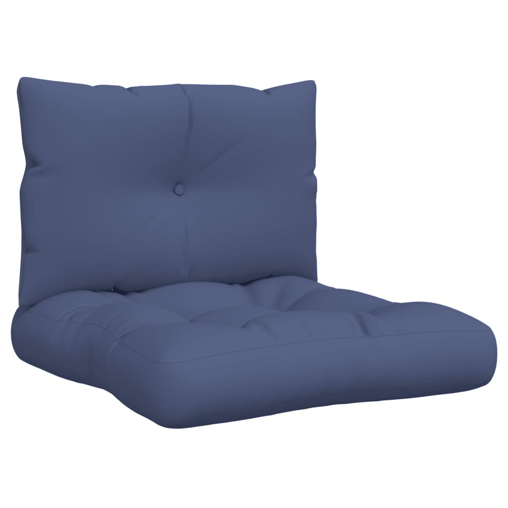 Set pernă de paleți, bleumarin, 60x38x13 cm, material textil