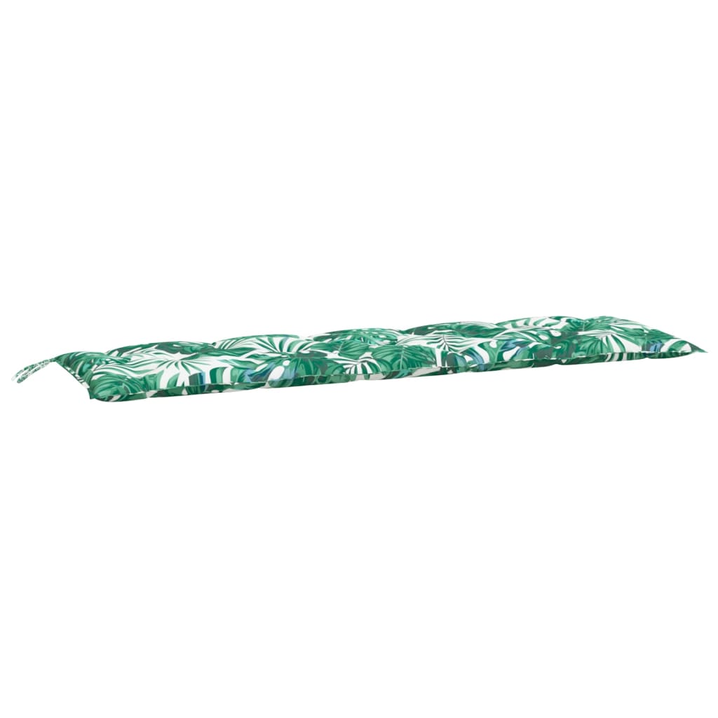 Perne bancă de grădină 2 buc., model frunze, 180x50x7cm, textil