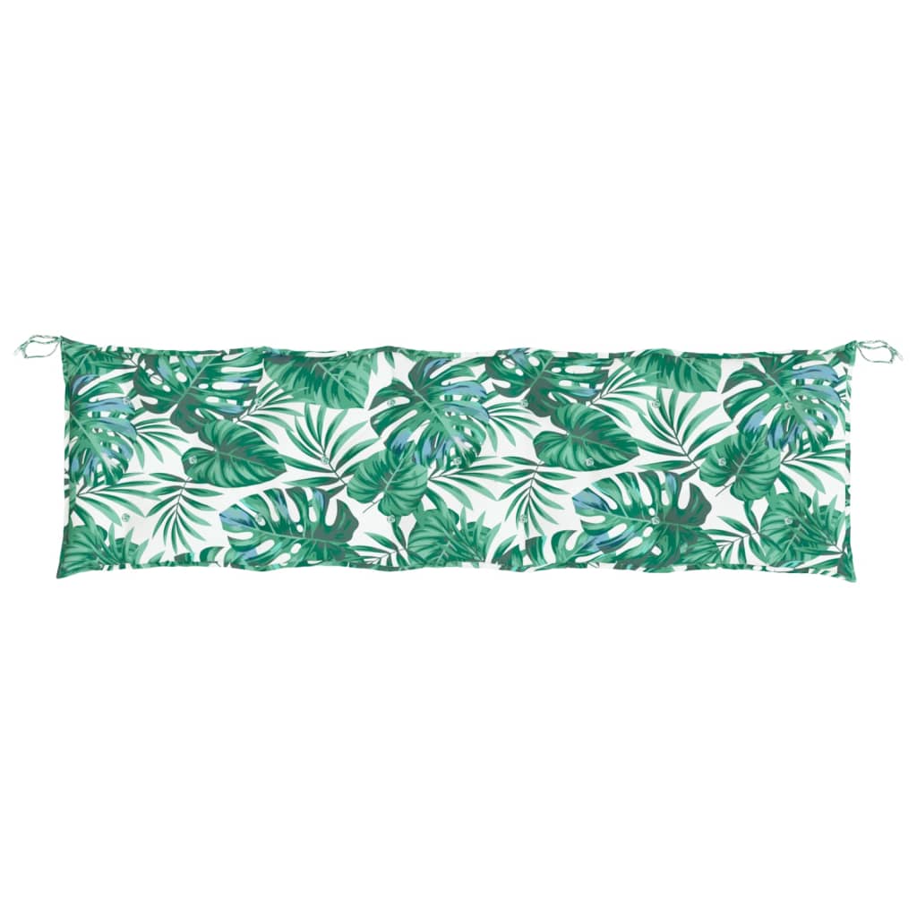 Perne bancă de grădină 2 buc., model frunze, 180x50x7cm, textil