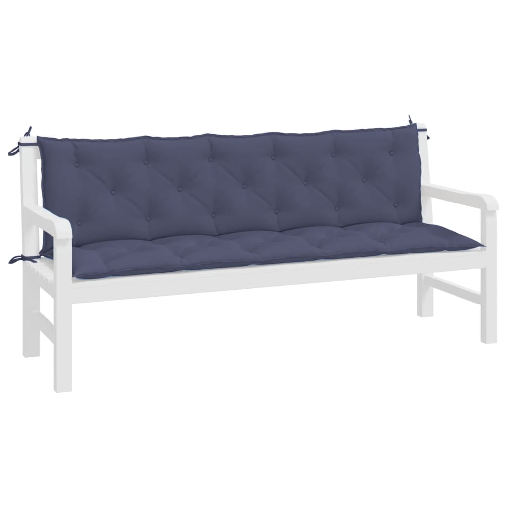 Perne bancă de grădină 2buc. bleumarin 180x50x7cm textil oxford