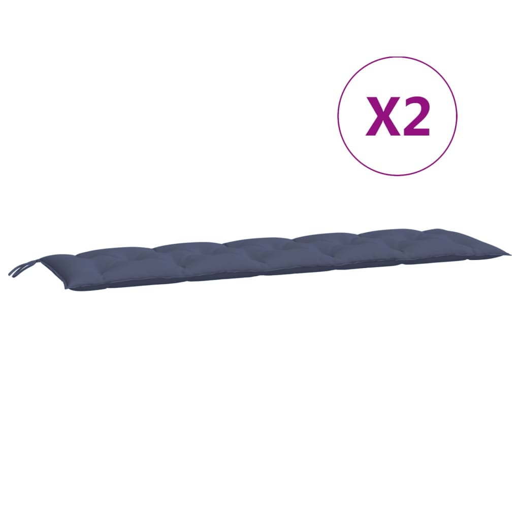 Perne bancă de grădină 2buc. bleumarin 180x50x7cm textil oxford