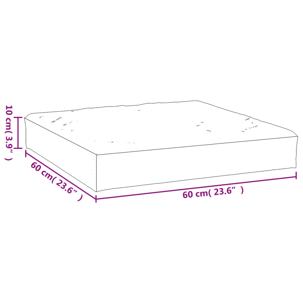 Pernă pentru paleți, model frunze 60x60x10 cm, țesătură Oxford